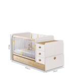 Natura Babyseng 3-i-1 vuggende (70×115-70×160 cm)