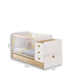 Natura Babyseng 3-i-1 vuggende (70×115-70×160 cm)