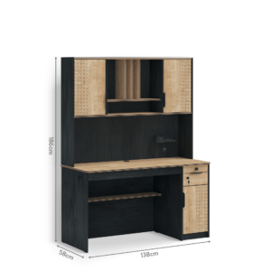 Black Skrivebord Stor Reol